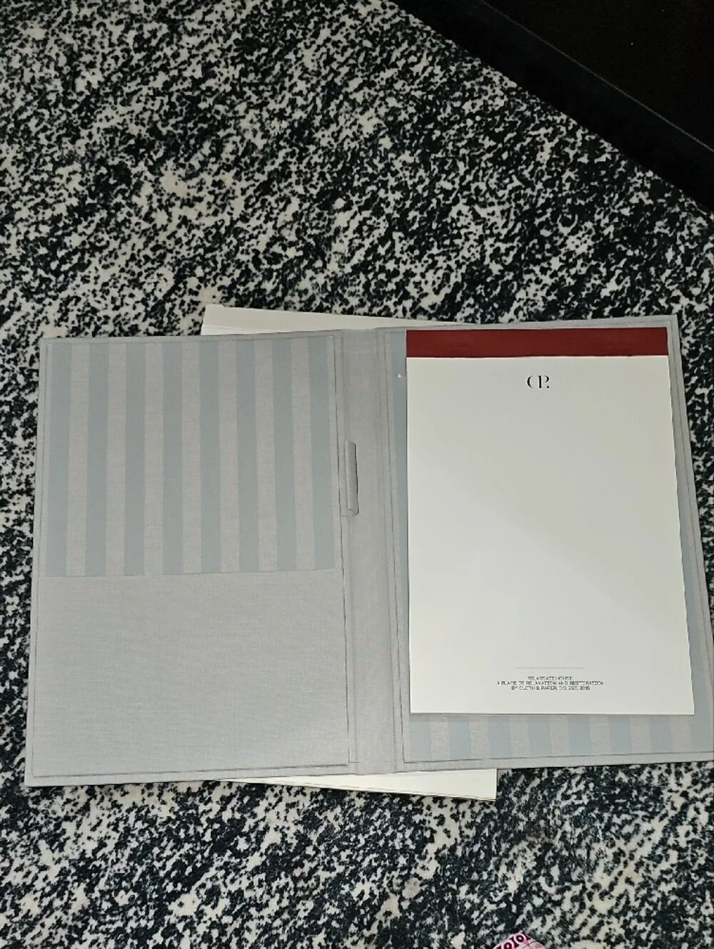 RILA SATI Silver Notebook / Folder Cloth And Paper Collab